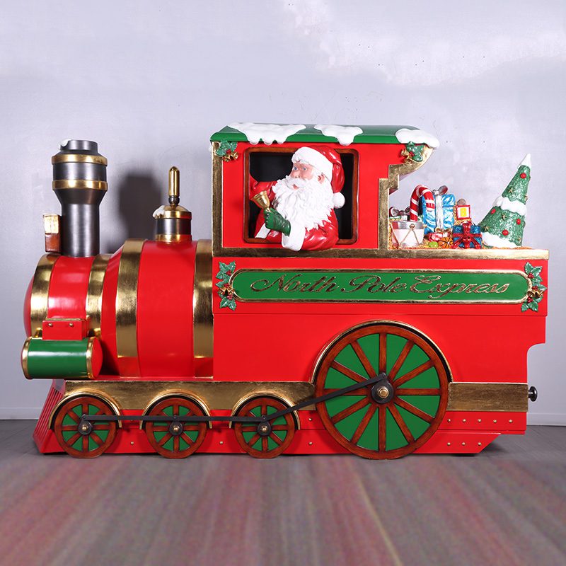 Natureworks Australia Christmas Train - "North Pole Express - 230090 - Showing side view with Santa and Toys
