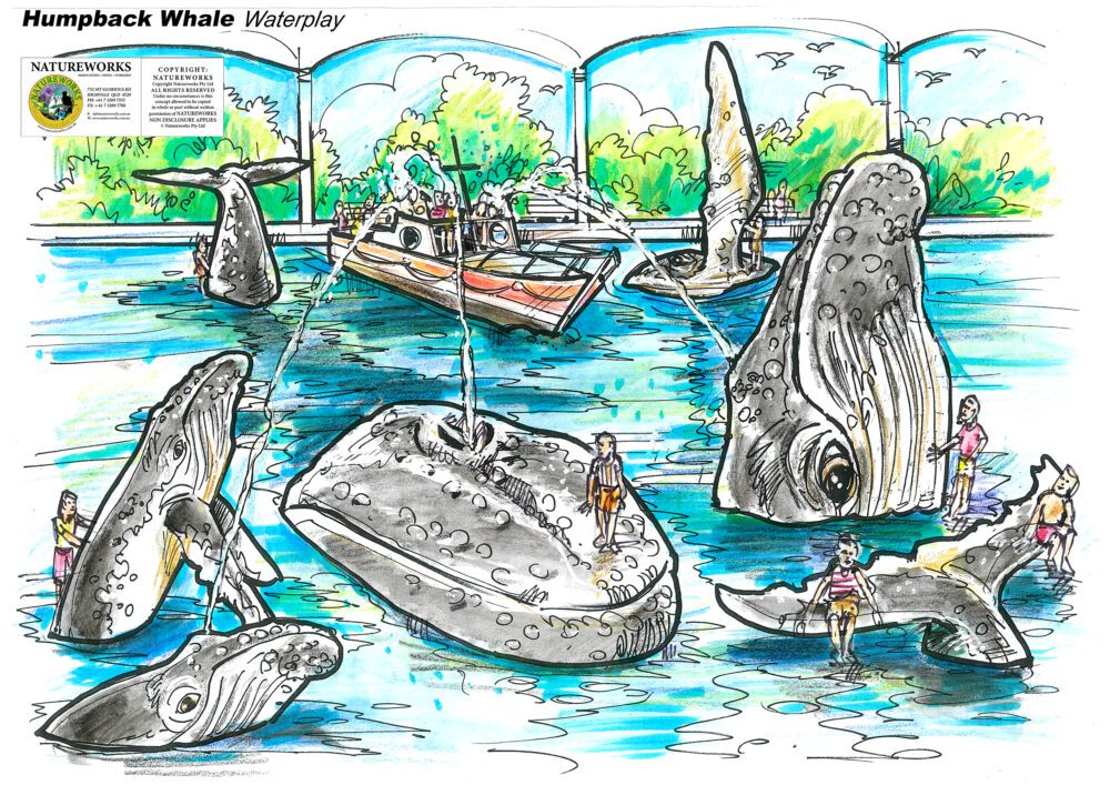 Make a Splash Today! Whether it's a town centre, park, or community gathering spot, the "Whale of a Time" Features: • Lifelike Whale Sculptures in Various Poses • Tailored Design to Suit Your Location • Quality Craftsmanship by Natureworks