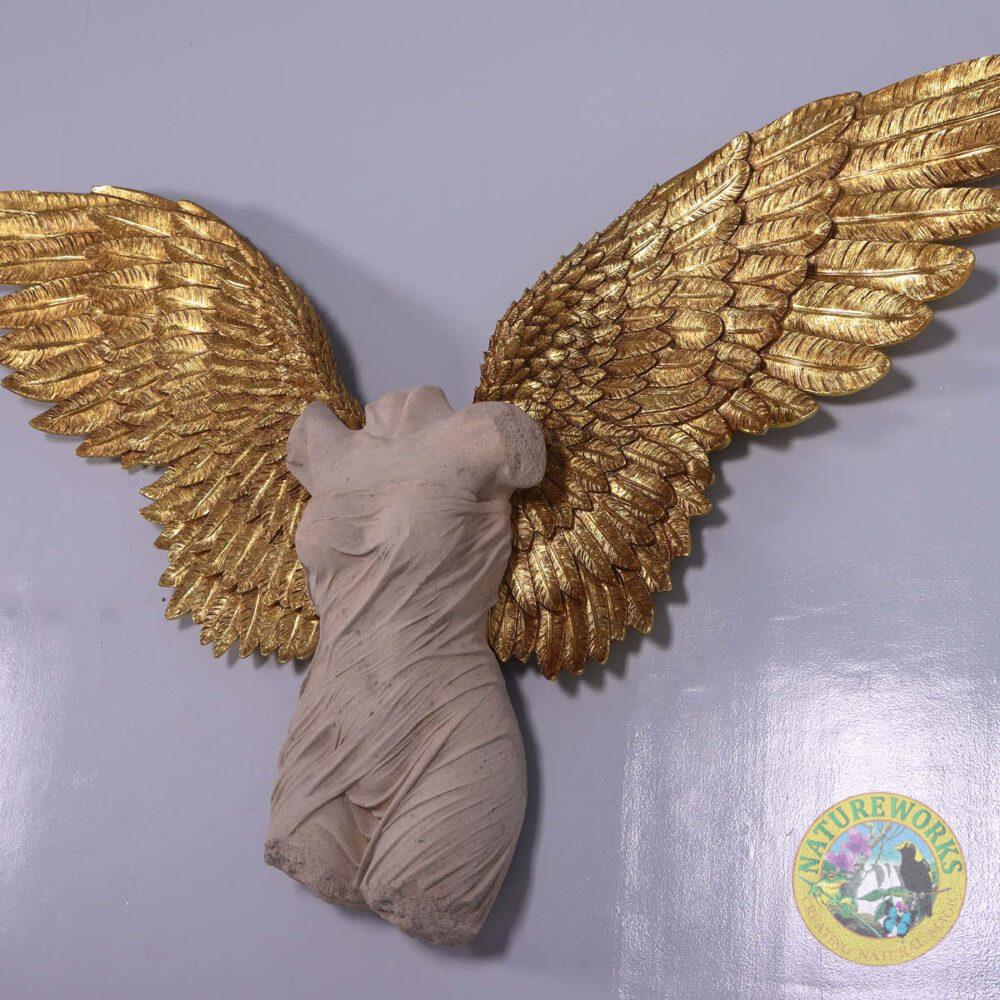 Natureworks Australia Azaz Angel - large wall decor- Shown hanging on wall - showng full size - L 203cm x W 30cm x H 140cm - 25kg