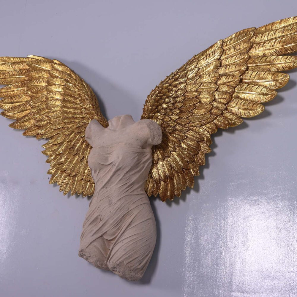 Natureworks Australia Azaz Angel - large wall decor- Shown hanging on wall - showng full size - L 203cm x W 30cm x H 140cm - 25kg