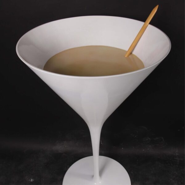 cocktail glass - 5ft - glossy white - window display visual merchanising prop - 170234