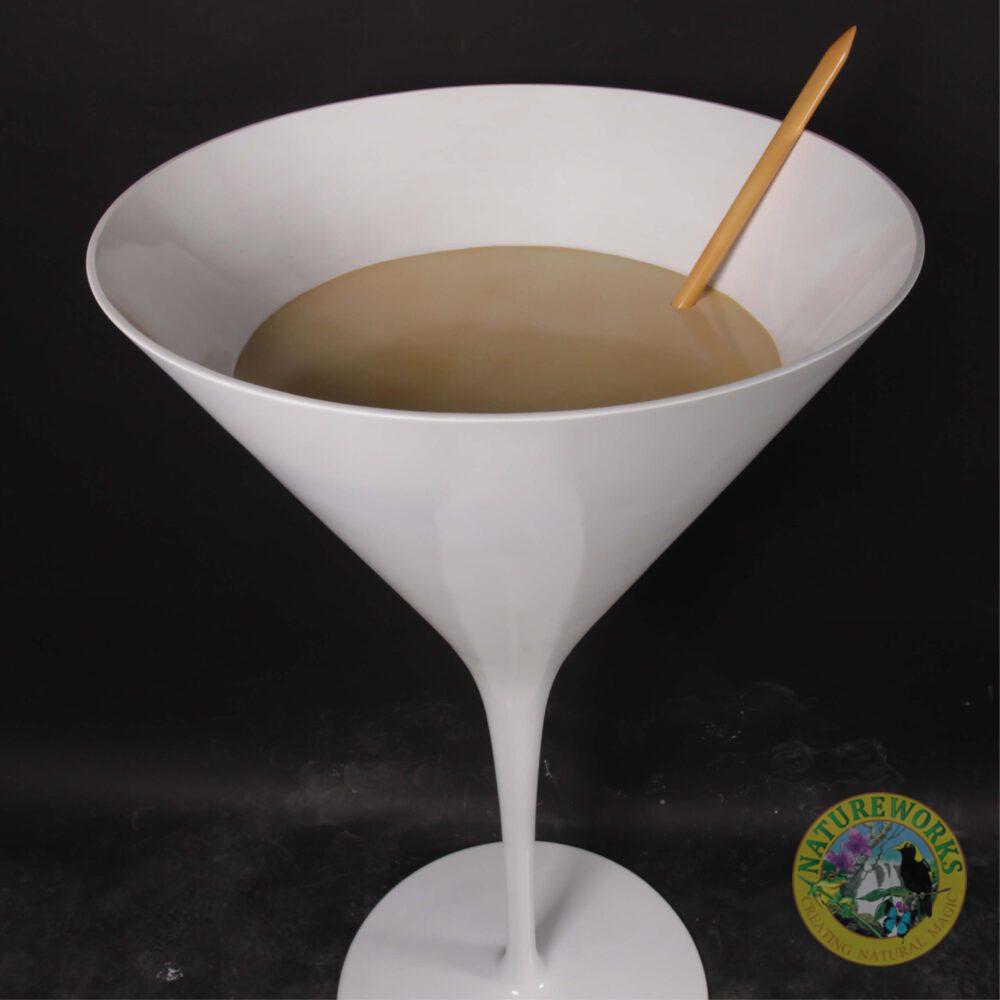 Natureworks Australia cocktail glass - 5ft - glossy white - window display visual merchanising prop - 170234