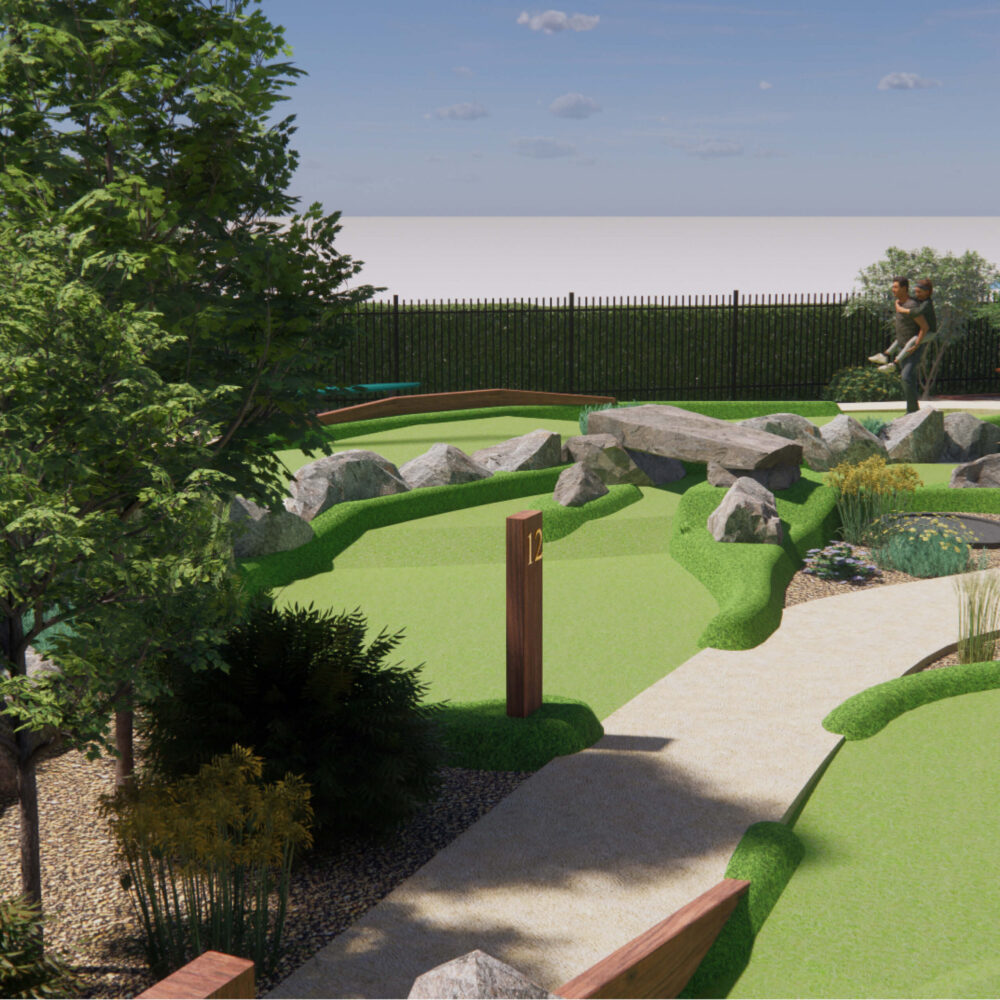 Crescent Head Mini-golf course - design concept document by Natureworks Pty Ltd - render design