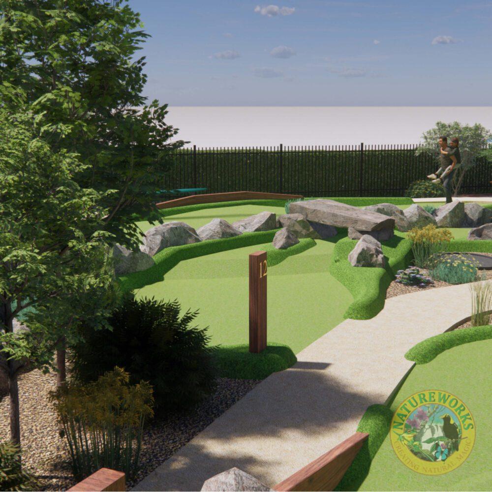 Natureworks Australia Crescent Head Mini-golf course - design concept document by Natureworks Pty Ltd - render design