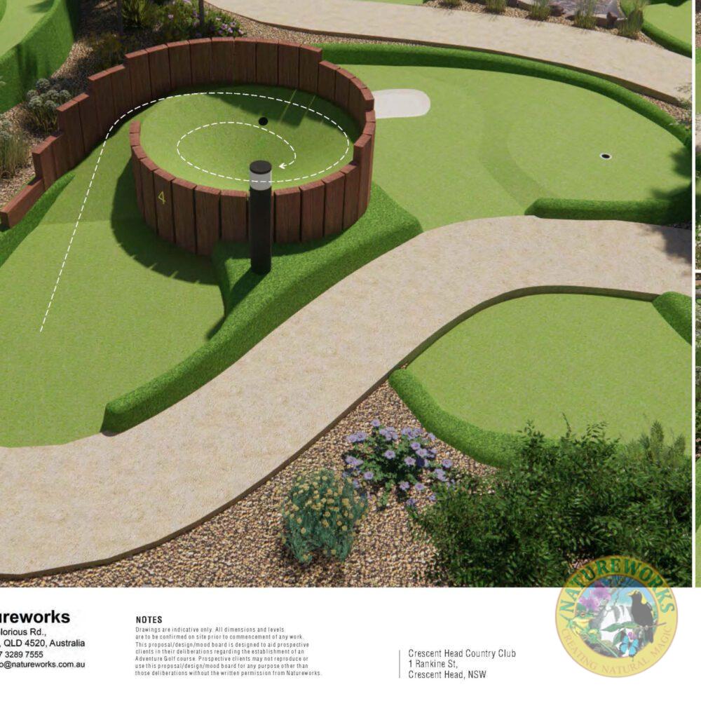 Natureworks Australia Crescent Head Mini-golf course - design concept document by Natureworks Pty Ltd - various hole design concept