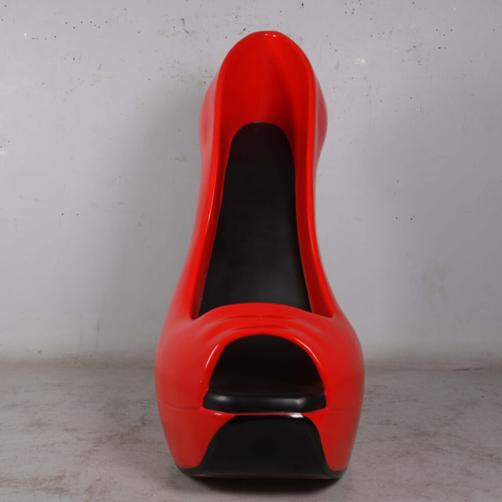 Stilleto Shoe - 5ft - Bright Red - Visual merchandising prop or window display - showing front view- 170231
