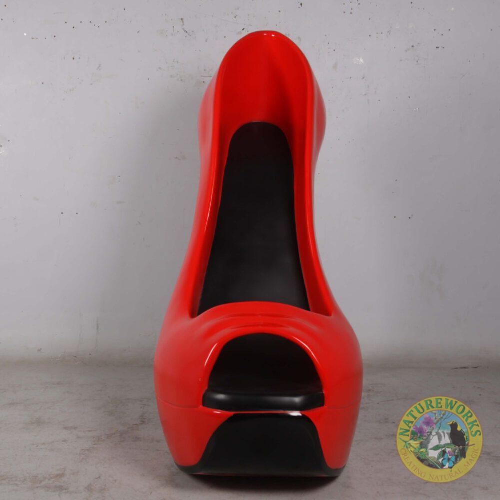 Natureworks Australia Stilleto Shoe - 5ft - Bright Red - Visual merchandising prop or window display - showing front view- 170231