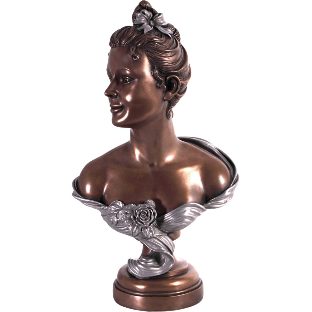French Rose Bust- Bronze & Aluminium