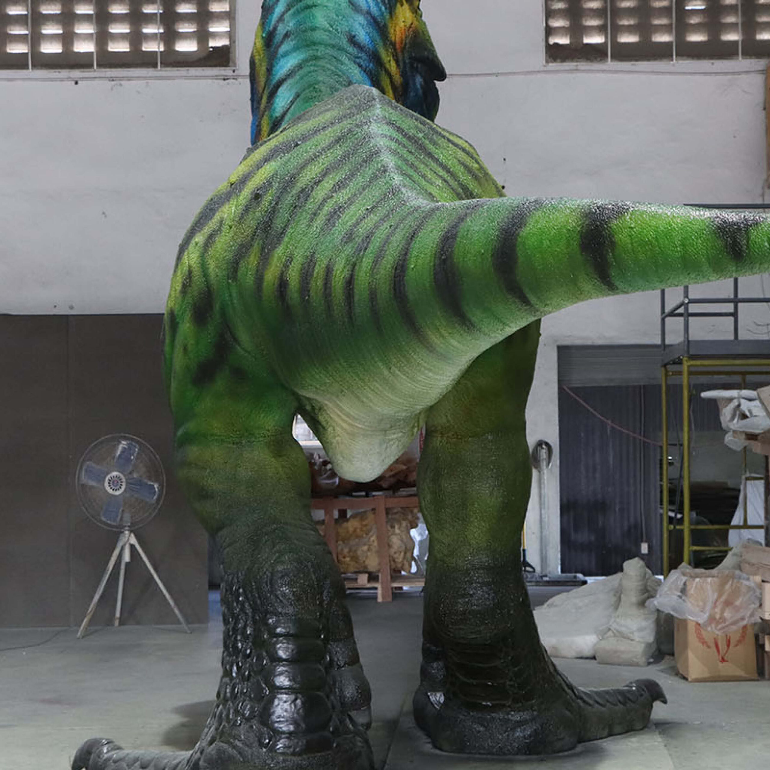 Natureworks Australia Tyrannosaurs Rex Sculpture - Giant 8.12m long x W2.6m wi x H 3.85m high - 640kg - SKU 230154 - rear view