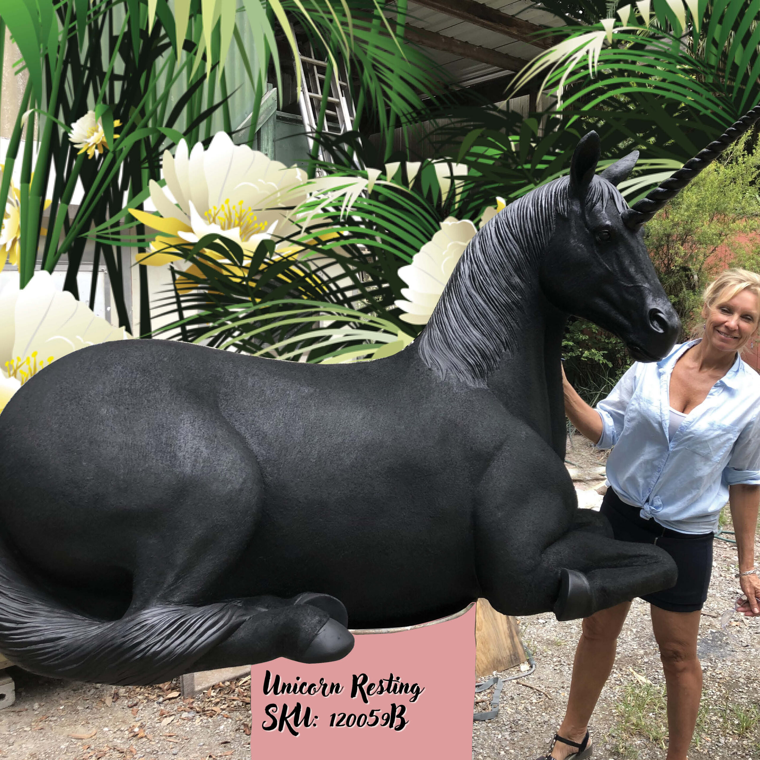 Natureworks Australia Unicorn Resting - Black - Image 2