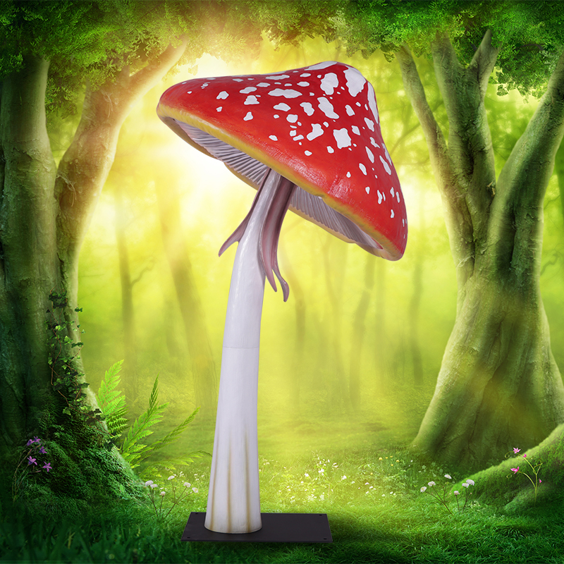 Mushroom parasol - 200cm high - SKU 190095, shown with fantasy background