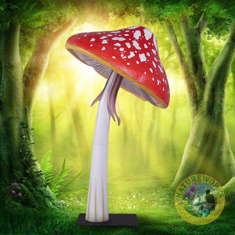 Mushroom parasol - 200cm high - SKU 190095, shown with fantasy background