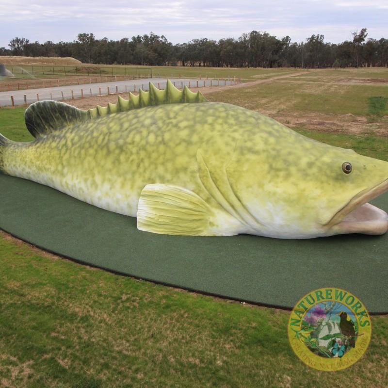 Giant Murray Cod sculpture - Big Thing at Arcadia Fish Hatchery
