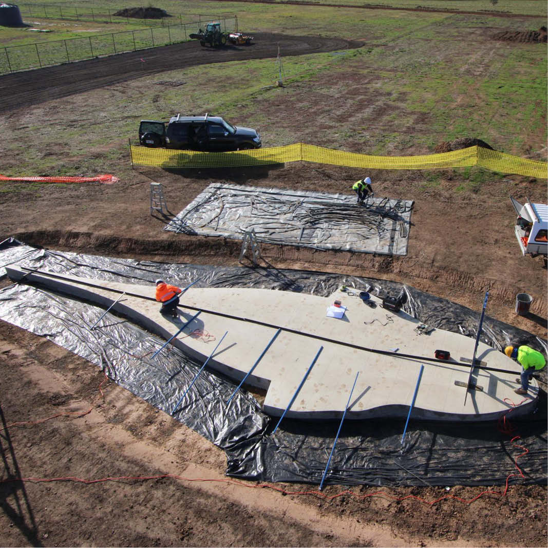 Natureworks Australia Natureworks Giant Murray Cod - Design, Fabrication & Installation - Onsite photo June 2024- Starting the Steel armature