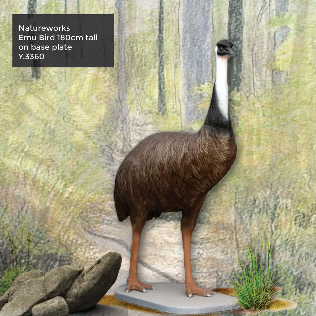 Natureworks Australia Emu Standing on base plate Y.3360 180cm