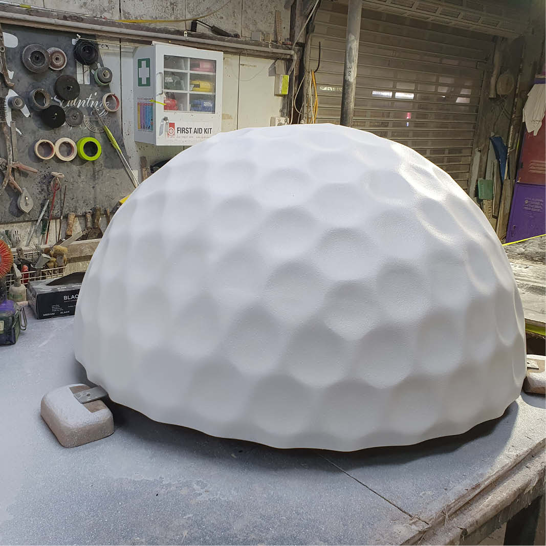 Natureworks Australia Natureworks Golf Ball - 1m diameter NW 2024Golfball - shown in production - showing outside dimples