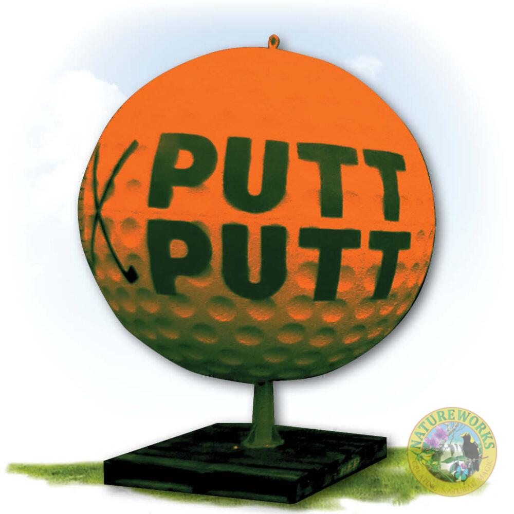 Natureworks Australia Natureworks Golf Ball - 1m diameter NW 2024Golfball - shown with graphics and painted