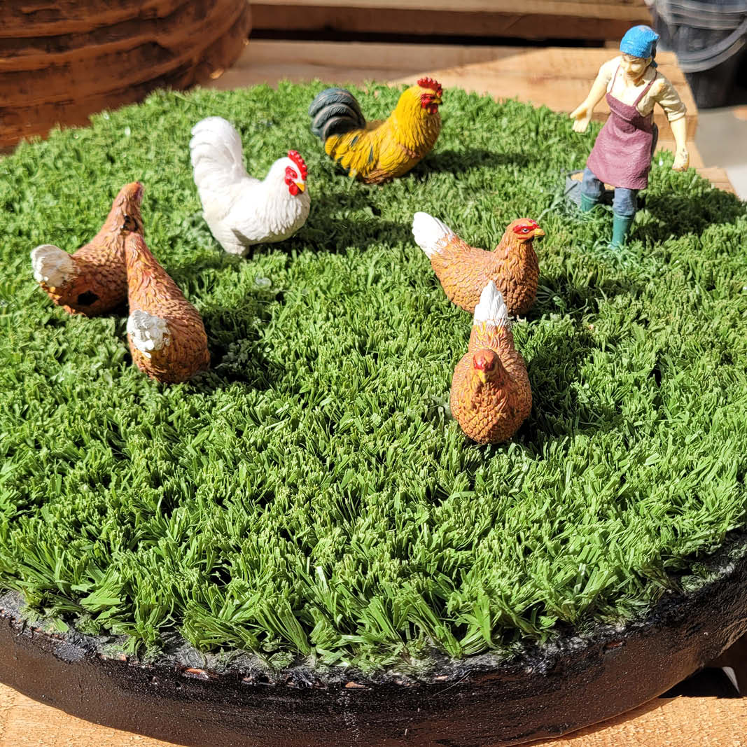 Natureworks Australia Natureworks Cloches - playground themed diorama-with farm yard chicken theme