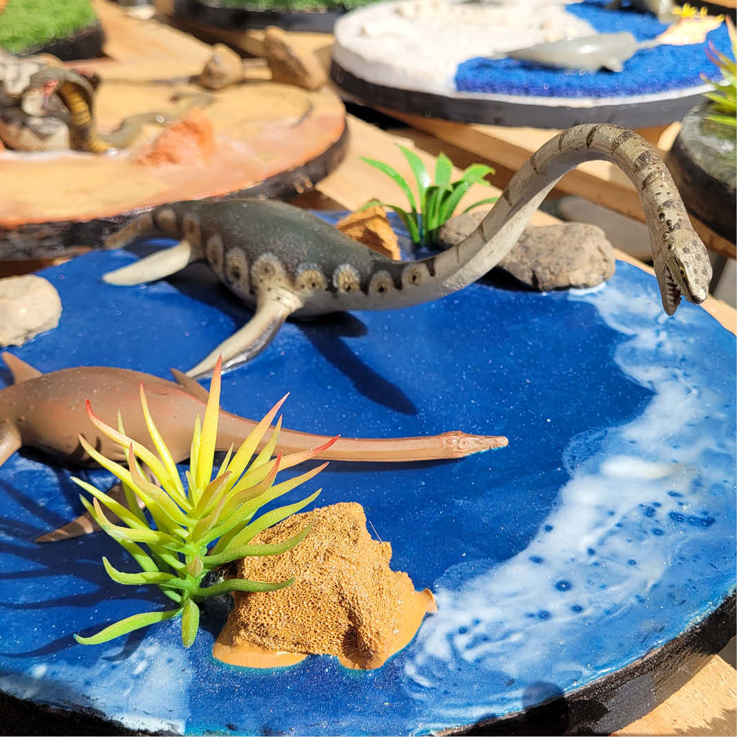 Natureworks Australia Natureworks Cloches - playground themed diorama-with prehistoric water dinosaurs