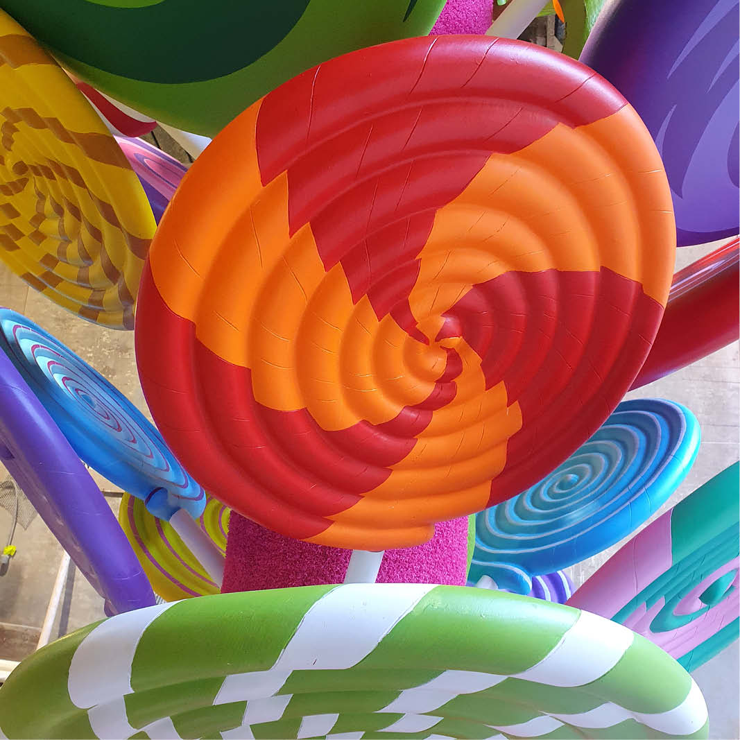 Natureworks Australia Natureworks Lollipop tree - for interactive themed experience- showing thickness and diversity of designs