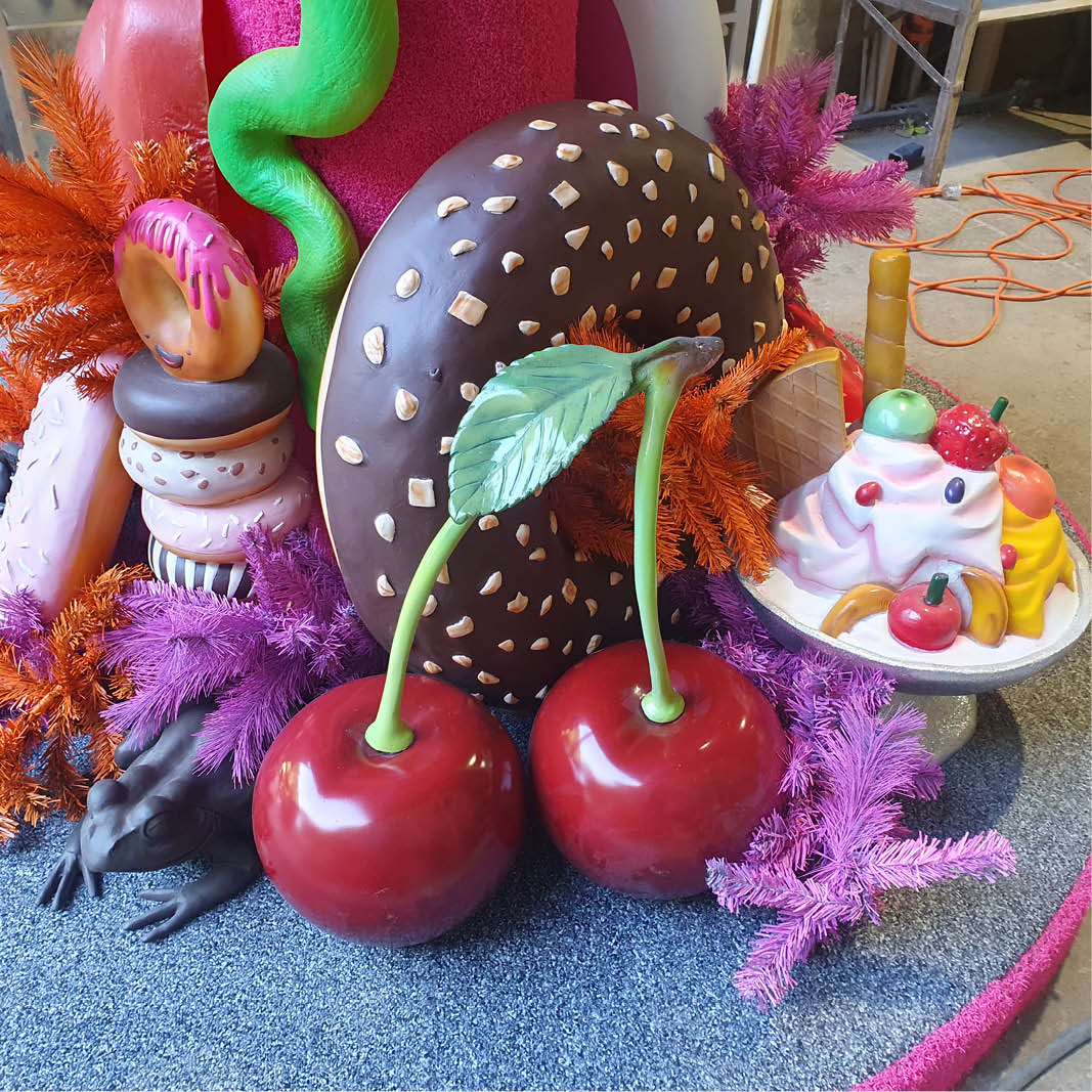 Natureworks Australia Natureworks Lollipop tree - for interactive themed experience- showing the base of the tree with extra treats