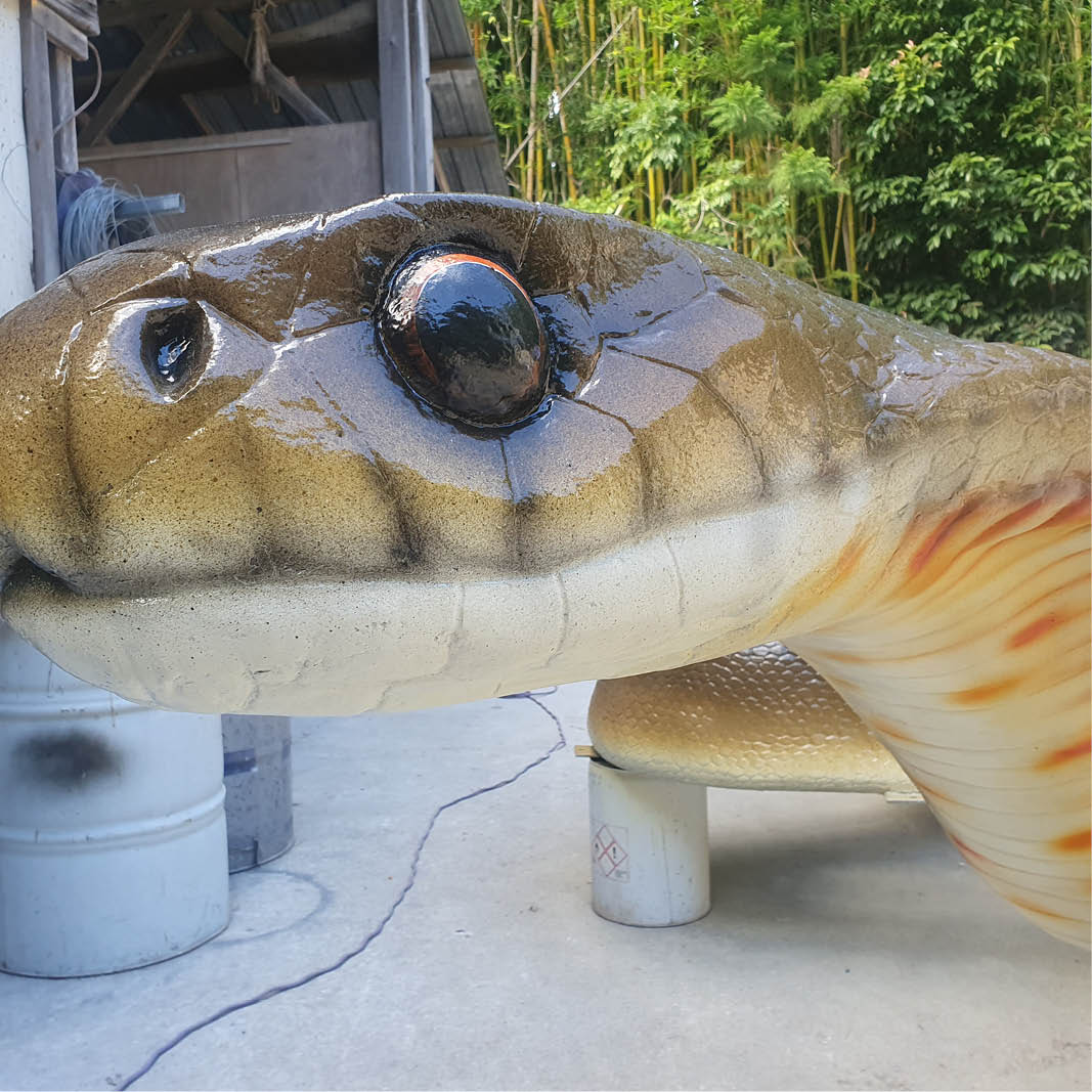 Natureworks Australia Natureworks Brown Snake - 190257Brown - showing close up of head detail - side view