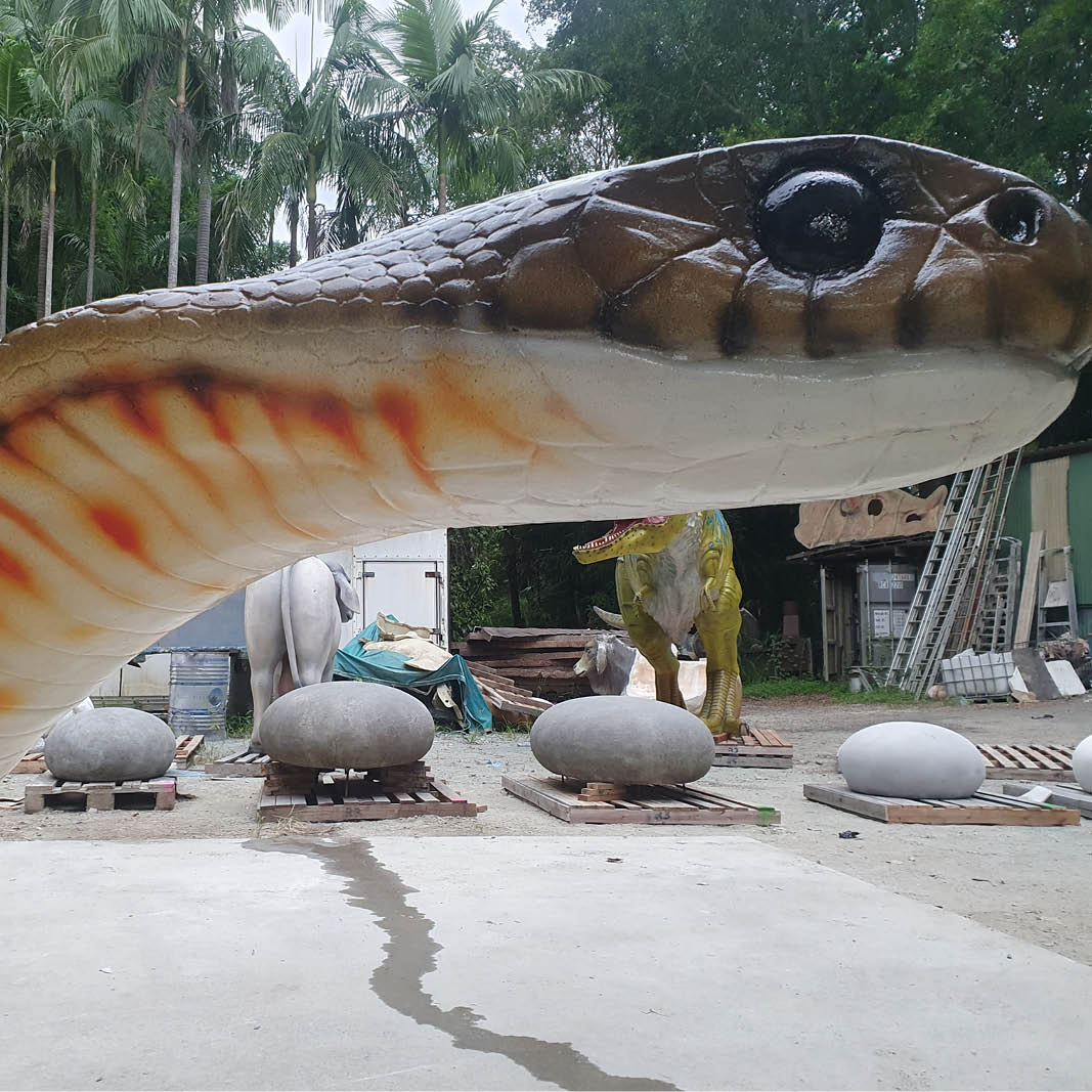 Natureworks Australia Natureworks Brown Snake - 190257Brown - showing underneath view of head