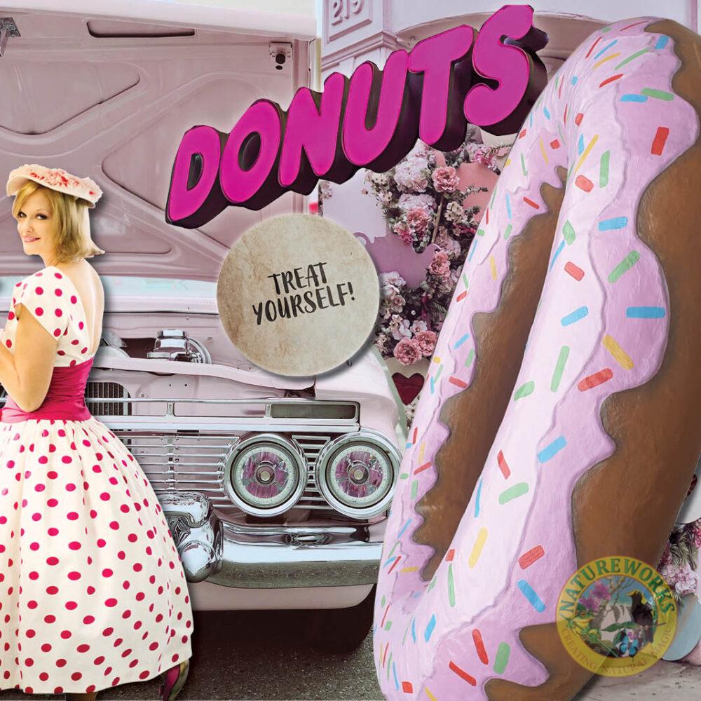 Giant 3m Donut - shown with lady
