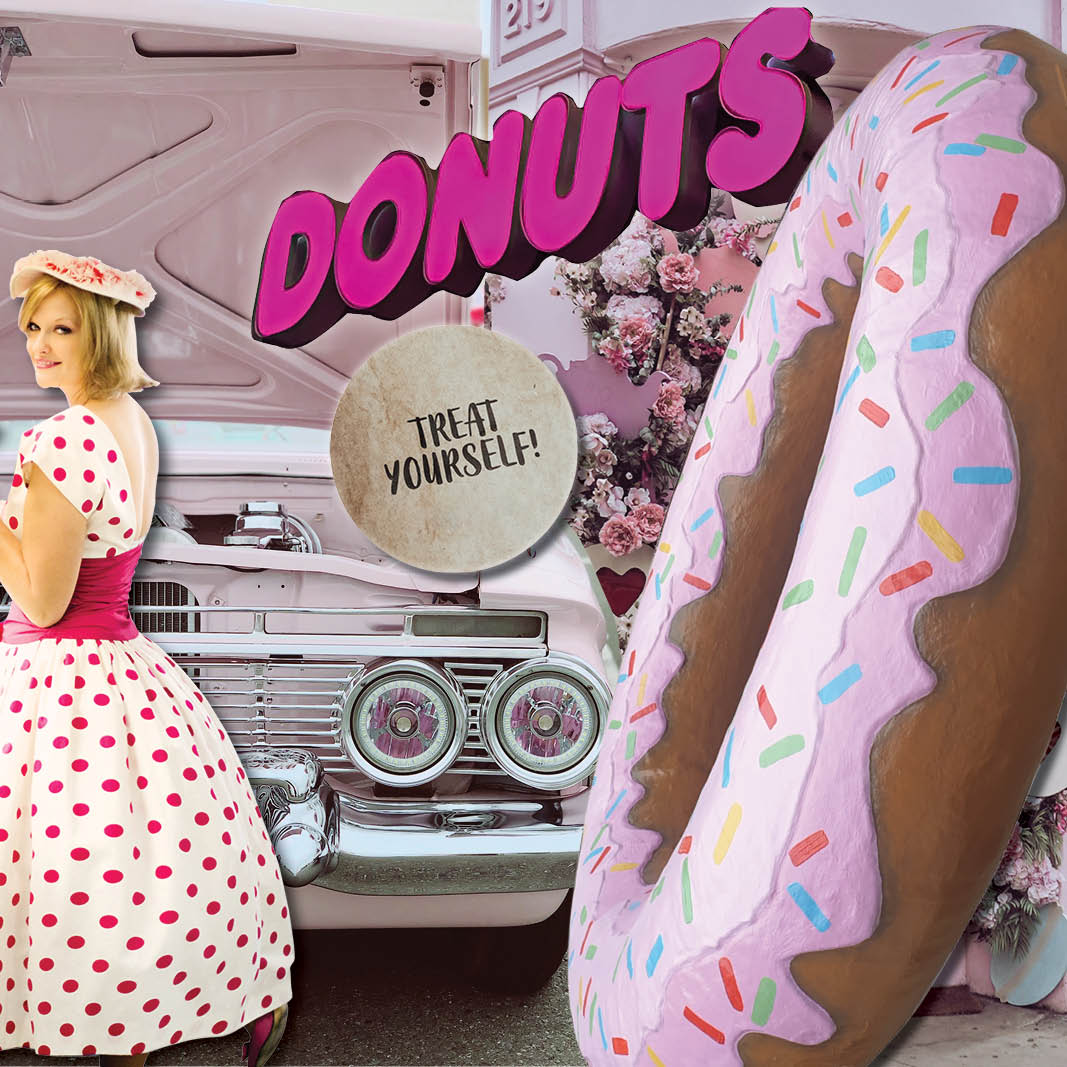 Natureworks Australia Giant 3m Donut - shown with lady