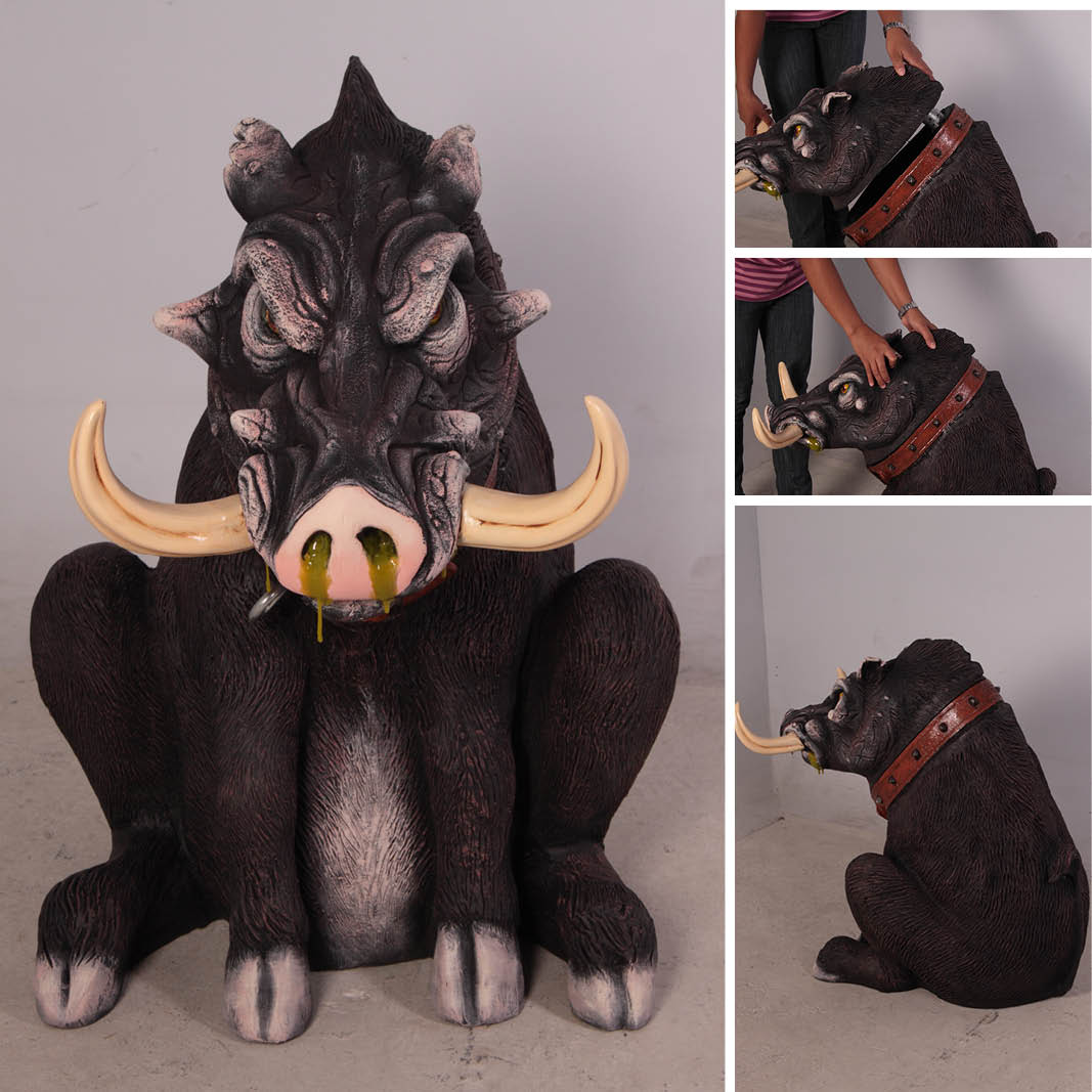 Natureworks Australia Fugly the guard hog esky with removeable lid/head - showing various views