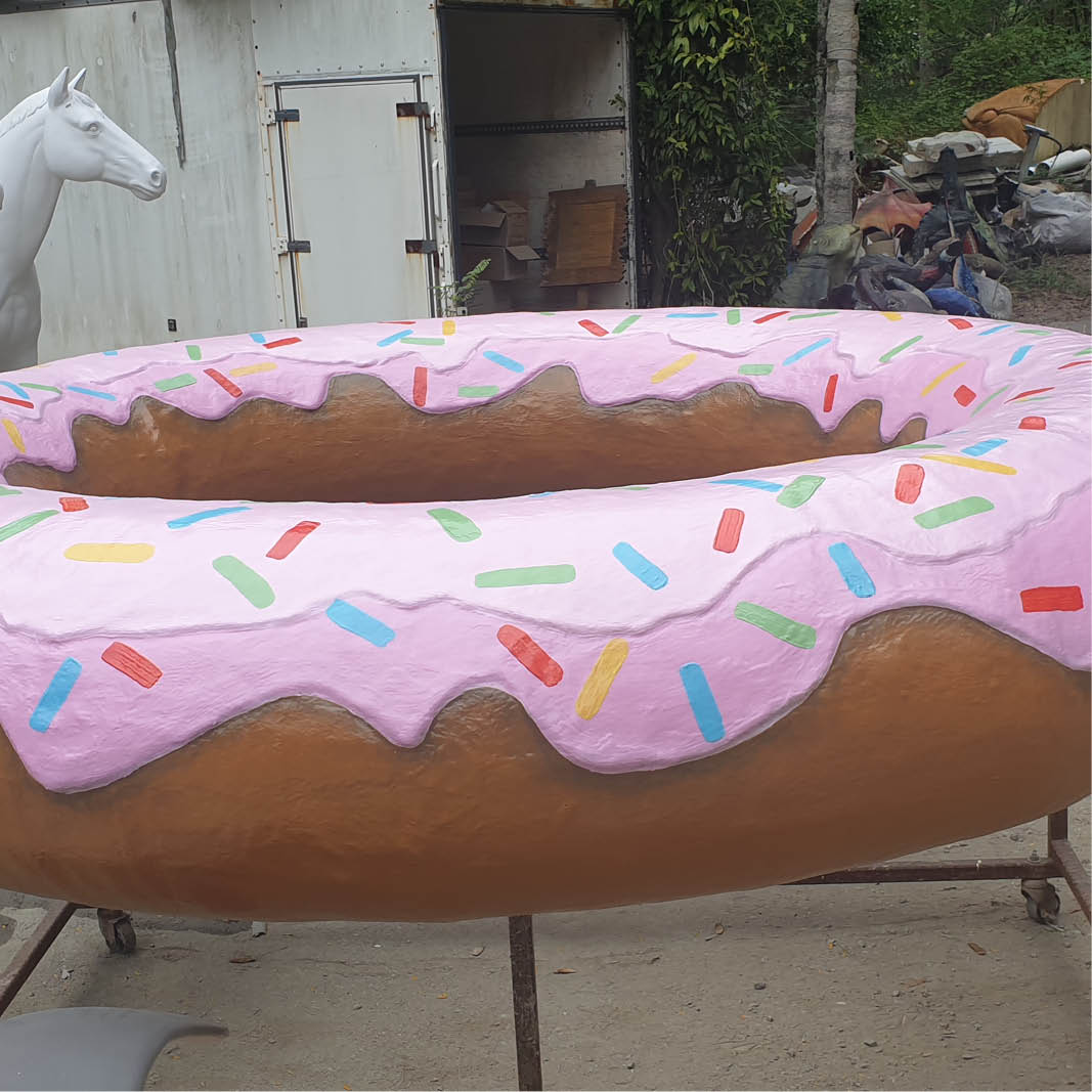 Natureworks Australia Natureworks Strawberry Donut with coloured sprinkes - Giant 3metre diameter