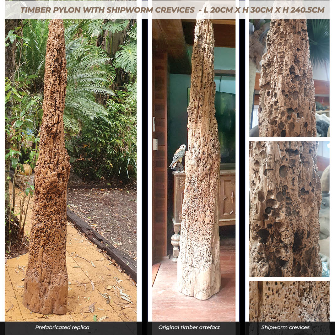Natureworks Australia Timber pylon replica and original