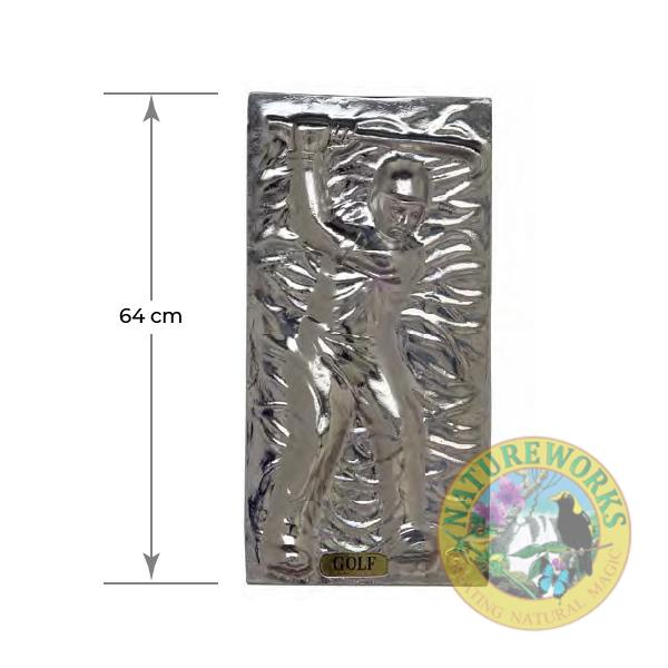 Natureworks Australia Golfer Wall Plate Sculpture – Bronze or Silver - Image 3