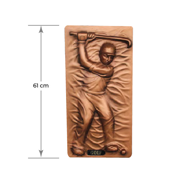 Natureworks Australia Bronze sculpture of golfer - wall decor
