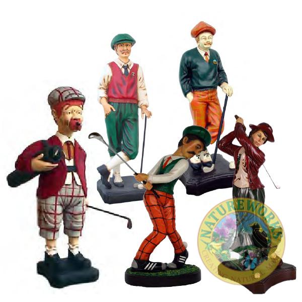 Natureworks Australia Humorous statues of golfers smaller than life size