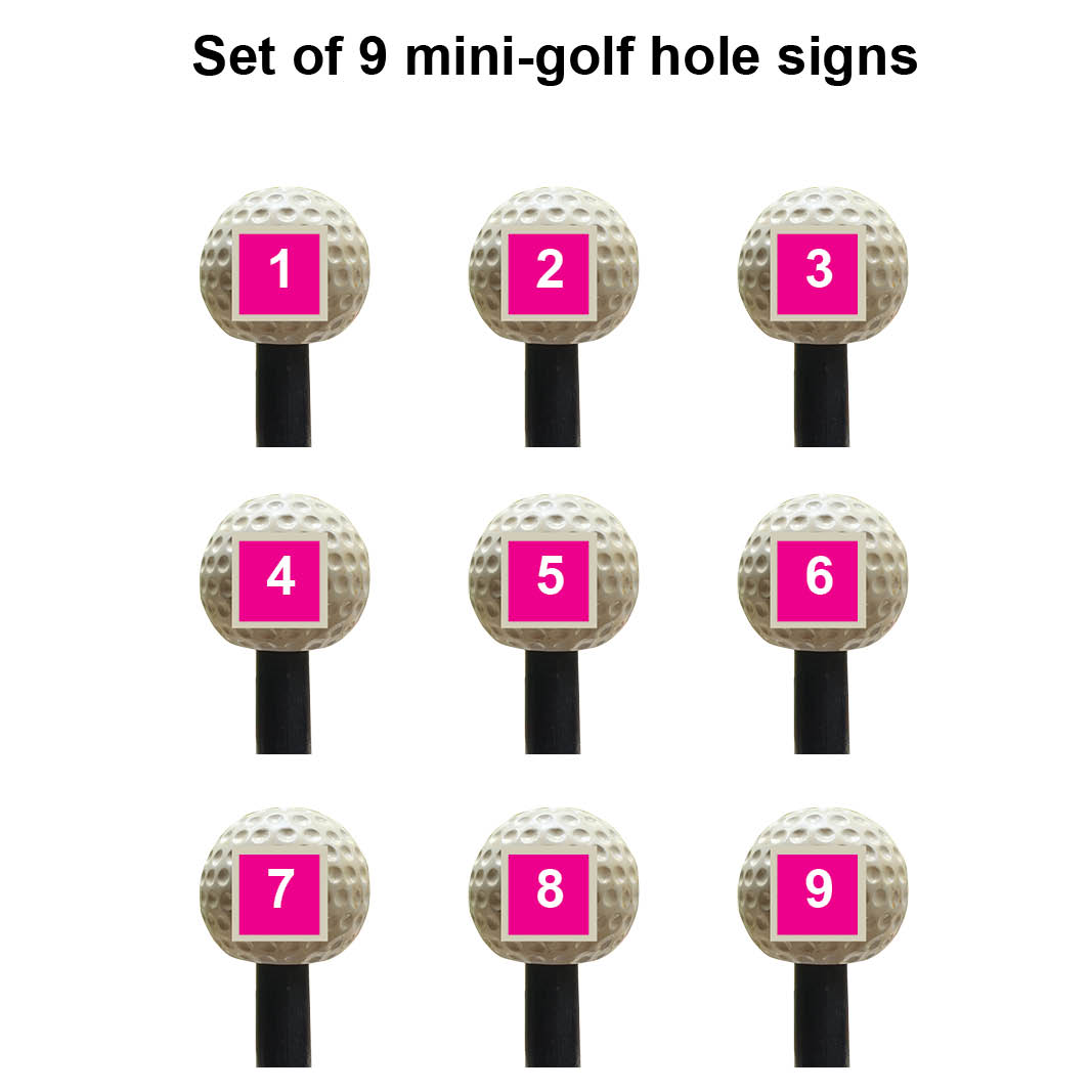 Natureworks Australia set of 9 mini-golf ballswith numbers