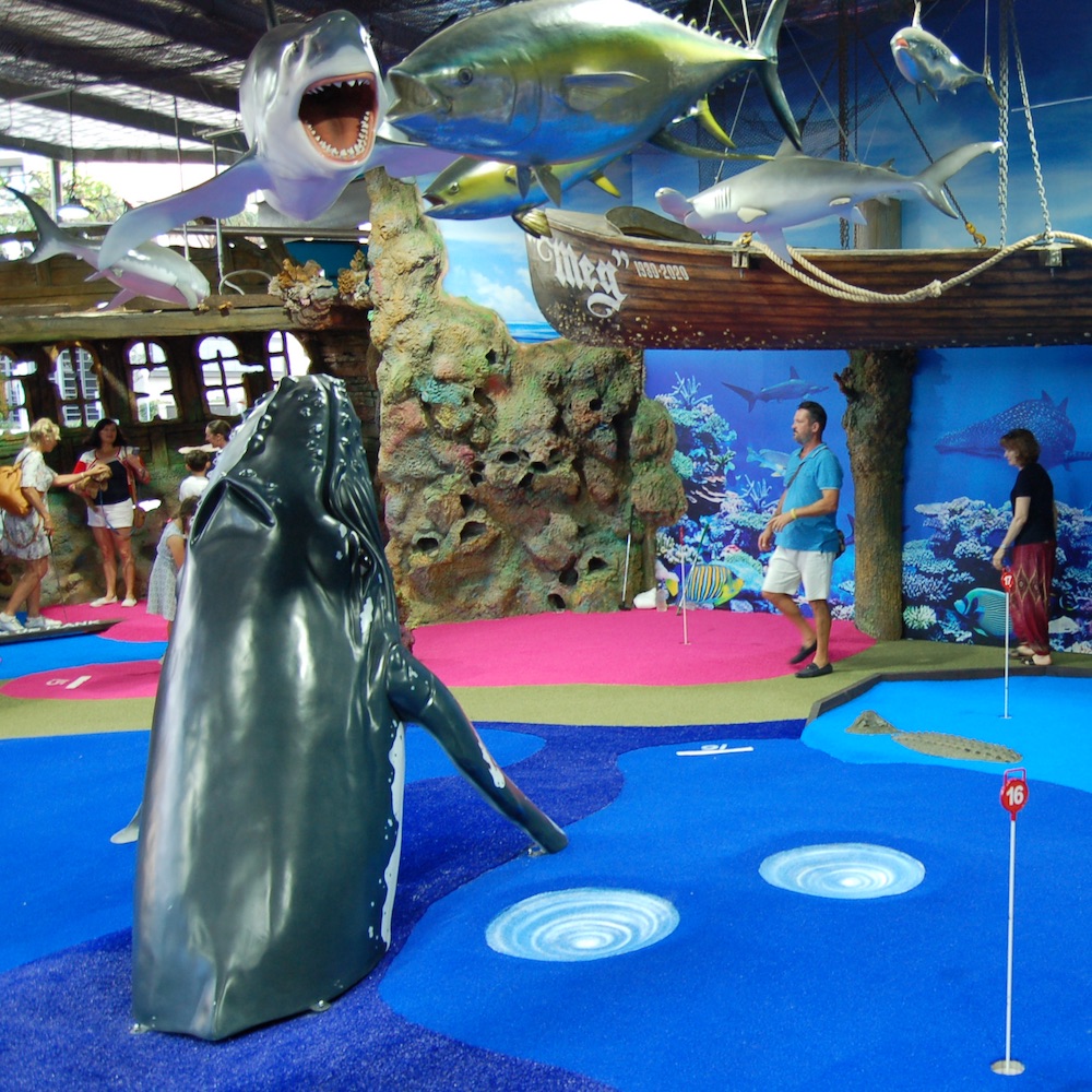 Natureworks Australia marine and pirate mini golf attraction - Undersea Putt & Play at Redcliffe Qld