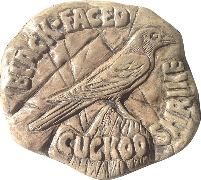 Black Faced Cuckoo Shrike Rock Stepping Paver