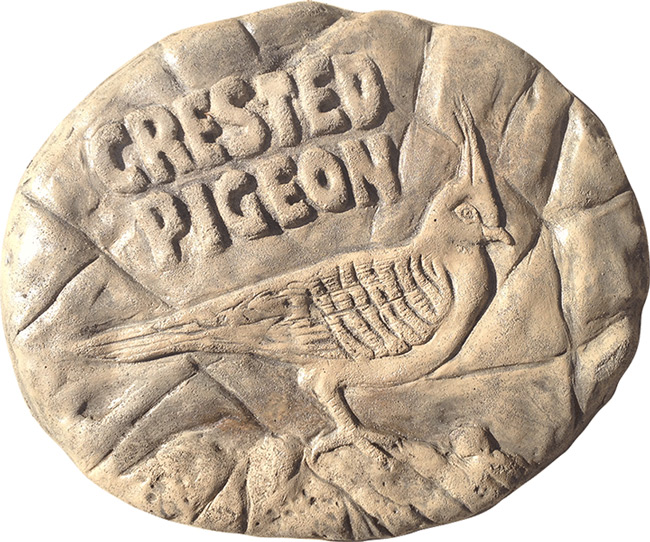 Crested Pigeon Rock Stepping Paver