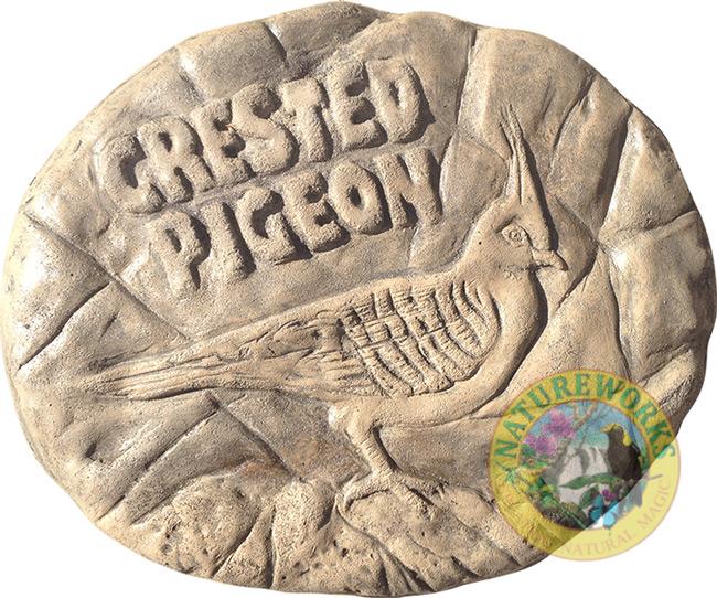 Crested Pigeon Rock Stepping Paver