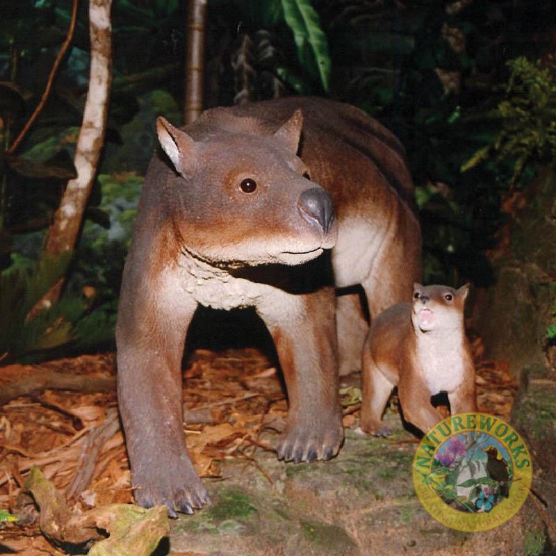 Natureworks Australia Madonna & Child - small diprotodon megafauna animals - set of 2 - V1