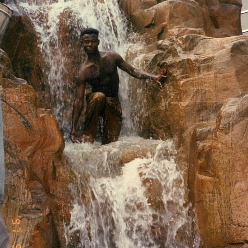 Natureworks Australia Natureworks_Kuala Lumpur International Airport Fitout of Waterfall with man -V1