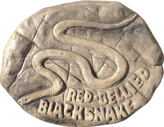 Red Bellied Black Snake Rock Stepping Paver