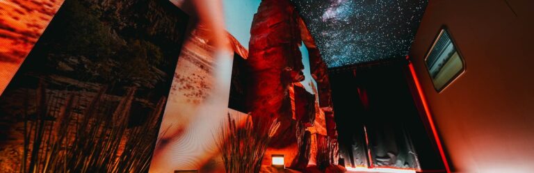 The Ghan Experience - immersive display with artificial rock walls