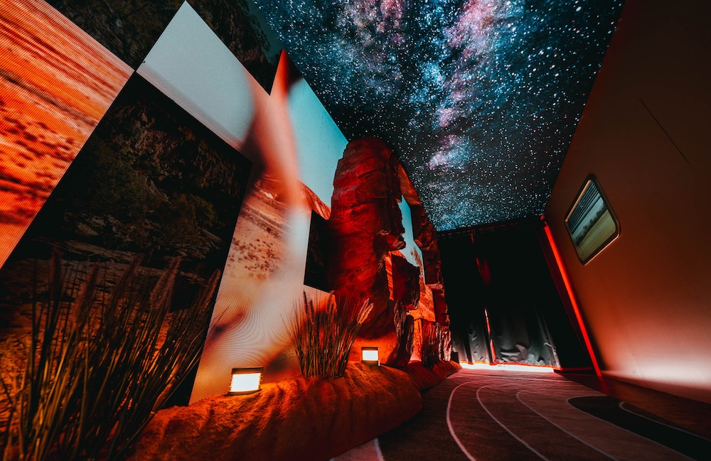 Natureworks Australia View inside The Ghan Experience pop-up display