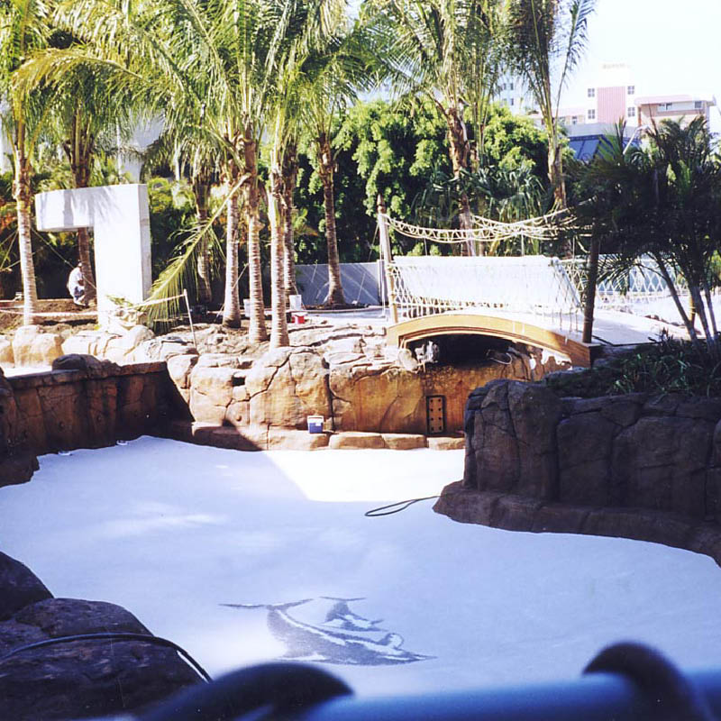 Natureworks Australia Crown Towers resort - Gold Coast - Artificial rock swimming pool in production photo