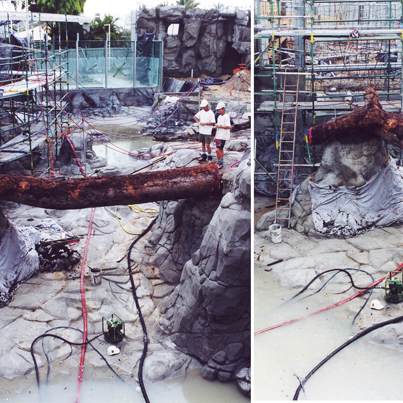 Natureworks Australia Polar Bear Shores-Artificial rock Sea World-in Production photo showing the expansive project and the detailed infrastructure of the project.