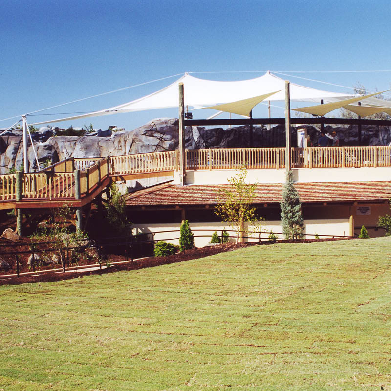 Natureworks Australia Polar Bear Shores-Artificial rock Sea World Completed exhibit- View from rear of the exhibit