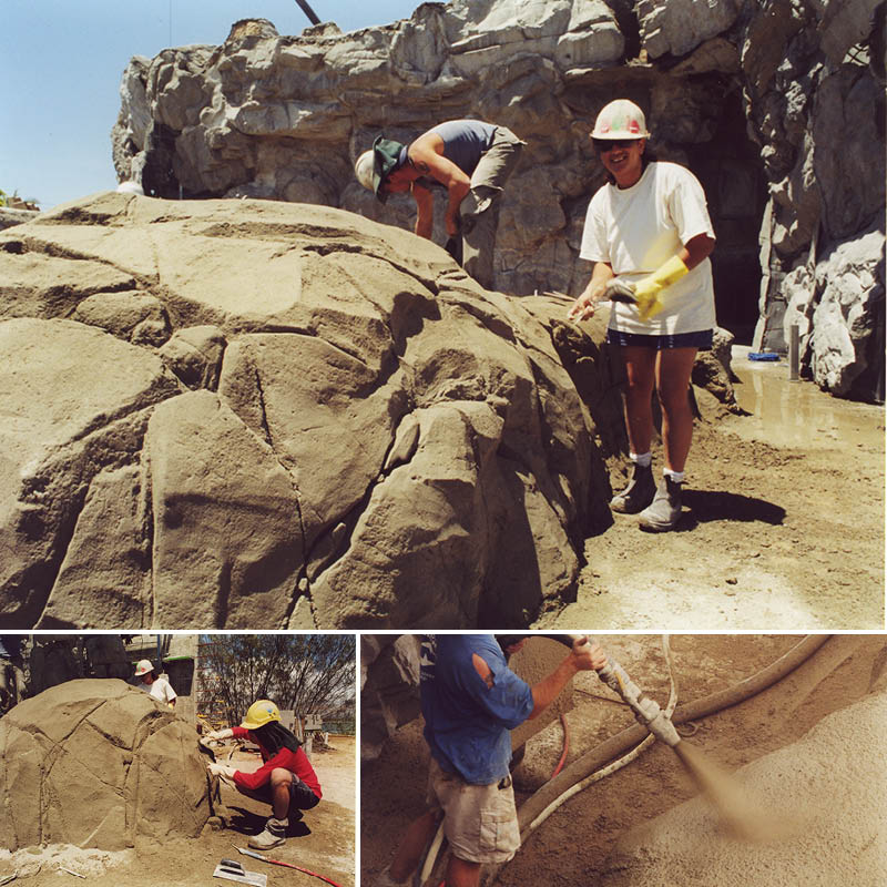 Natureworks Australia Polar Bear Shores-Artificial rock Sea World showing the detail of the artificial rock carving.