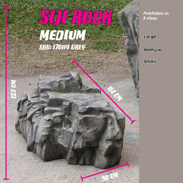 Siji rock - Medium- 170118Grey - shown with sizes